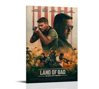 HUAEYWQBERRH Poster con immagine di Land of Bad per soggiorno, camera da letto, decorazione artistica da parete, 20 x 30 cm, stile cornice