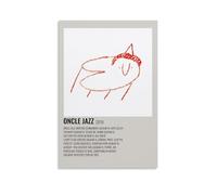 HUAEYWQBERRH Poster con scritta "Men I Trust Oncle" per soggiorno e camera da letto, decorazione artistica da parete, stampa artistica da parete, 20 x 30 cm, senza cornice