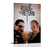 HUAEYWQBERRH Poster con scritta "Road of No Return", per soggiorno e camera da letto, stampa artistica da parete, 40 x 60 cm, con cornice