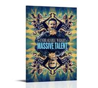 HUAEYWQBERRH Poster con stampa artistica da parete con immagine di The Unbearable Weight of Massive Talent, per soggiorno e camera da letto, 40 x 60 cm, stile cornice