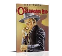 HUAEYWQBERRH Poster decorativo da parete con immagine di The Oklahoma Kid per soggiorno e camera da letto, 40 x 60 cm, stile cornice