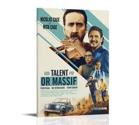 HUAEYWQBERRH Poster decorativo da parete con immagine di The Unbearable Weight of Massive Talent, per soggiorno e camera da letto, 50 x 75 cm, stile cornice