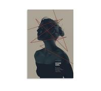 HUAEYWQBERRH Poster decorativo per soggiorno, camera da letto, motivo: ragazza con scritta "Gone Girl", 30 x 45 cm, senza cornice