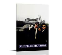 HUAEYWQBERRH Poster decorativo per soggiorno e camera da letto, motivo: The Blues Brothers, 30 x 45 cm, stile cornice