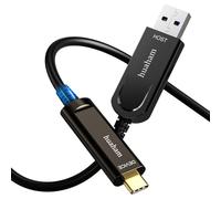 huaham Cavo in fibra ottica da USB A a USB C, 10 m, cavo USB 3.2 Gen2 USB C da 10 Gbps, cavo ultra sottile e a lunga distanza di tipo C per fotocamera Logitech 4K, Microsoft Azure, VR/AR, touch screen
