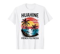 Huahine Polinesia Francese, Divertimento Oceano Tropicale Tramonto Maglietta