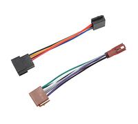 Huairdum Adattatore per Cablaggio Autoradio, Spina per Connettore Cavo Radio ISO, Adattatore da 16 Pin Maschio a Femmina con Codici Colore Cablaggio, Ideale per Cabrio, Corrado, Euro Van 1990-2003