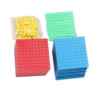 Huairdum Base Dieci Blocchi, Manipolatori Matematici Contare Cubi Posizionare Blocchi Valore per Bambini Imparare la Matematica Strumenti Didattici Pratici con Base in Plastica, Set per Aula per la