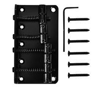 Huairdum Bass Bridge, Materiale Metallico Resistente da 3,3 x 2,2 Pollici con Viti e Chiave Esagonale per Basso Elettrico a 4 Corde(#2)