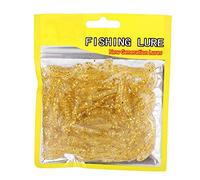 Huairdum Esca per Pesci, 150PCS 5cm Esche da Pesca in plastica Morbida T-Tail Grub Esche a Vite Senza fine Accessori per Attrezzatura da Pesca d'Acqua Dolce(#2)