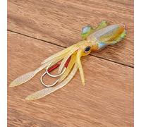 Huairdum Esche da Pesca Morbide Luminose - Attrezzatura per Polpi e Calamari con Occhi 3D - Per Mare/Acqua Dolce (3#)