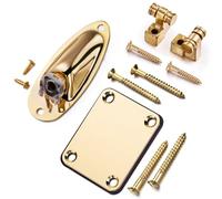 Huairdum Fermo per Rullo per Corde per Chitarra Elettrica, Set di Fermi per Albero per Corde per Chitarra, Piastra Jack per Cavo Audio con Viti di Installazione, Funzione di Rotolamento Stabile per