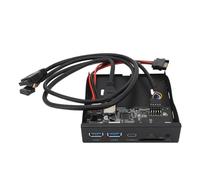 Huairdum Hub USB C da Pannello Frontale da 3,5 Pollici, Lettore di Schede Interne USB 3.0 e Tipo C a 2 Porte, Pannello unità Floppy con 5 Gbps e 19PIN, Ideale per 7, 8, 10, 11, 2003 e