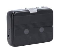 Huairdum Lettore di Cassette Bluetooth, Lettore di Cassette Portatile con Jack da 3,5 Mm, Cuffie, Inversione Automatica e Uscita Bluetooth, Ideale per l'ascolto di Nastri (BLACK)
