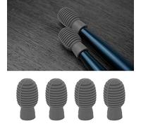 Huairdum Punta per Esercitazione per Bacchette da 4 Pezzi, Bacchetta Muta in Silicone, Bacchetta per Esercitazioni Portatile con Design Durevole per Qualsiasi Testa di (GRAY)