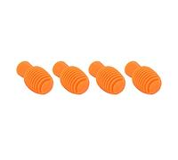 Huairdum Punta per Esercitazione per Bacchette da 4 Pezzi, Bacchetta Muta in Silicone, Bacchetta per Esercitazioni Portatile con Design Durevole per Qualsiasi Testa di (ORANGE)