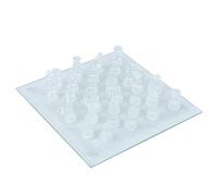 Huairdum Scacchi Giganti, Set di Scacchi di Vetro Crystal International Chess 25x25 Cm Set di di Vetro in Polacco Opaco 1 e 32 Chessman