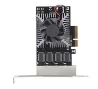 Huairdum Scheda di Rete PCIe a 4 Porte da 2,5 Gbps, Porte in Rame con Chip RTL8125B, Trasmissione Stabile Ad Alta velocità con Funzione di Trasmissione, Ideale per 7 8 8.1 10 32 64 Bit