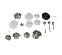 Huairdum Set di Pentole in Acciaio Inossidabile da 15 Pezzi, Pentole e Padelle da con Coperchi in Vetro, Pentola per Zuppa Compatibile con Induzione Lucidata a Specchio con Manici Termici, Ideale per