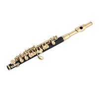 Huairdum Tasto C Ottavino, Set Piccolo, con Scatola Imbottita Flauto di Mezza grandezza, per Bambini e Principianti e Musicisti Adulti(Golden)