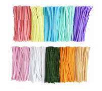 HUAJINGKEJI 100 pezzi pipa ciniglia steli bambini giocattolo arte forniture colorate fuzzy stick morbido Bend Stick per bambini