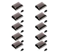 HUAJINGKEJI 10pcs Pelle Artigianale Metallo Cerniera Coda Clip Fibbia Stop Spina Coda per Testa, Come mostrato nell'immagine, 16.5*11.2mm