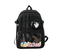 HUAJINGKEJI 2023 Zaino in Nylon Bookbags per Ragazza Studente Zaino Versatile Borsa a Tracolla Doppia Tracolla Borse da Viaggio, Nero , 43*31*13cm