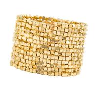 HUAJINGKEJI Catena a maglia geometrica con lunghezza regolabile per impilare e occasioni formali CCB geometrico cubico, Misura unica, come descritto