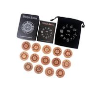 HUAJINGKEJI Compacts, set di simboli runici in legno, ideale per viaggi, per giochi e studi culturali, meditazioni mistiche, accessori