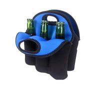 HUAJINGKEJI Confezione da 6 bottiglie di birra in neoprene isolate per bottiglie di birra da 330 ml e bottiglie da campeggio, Blu, As shown in the picture (error 1-3cm)