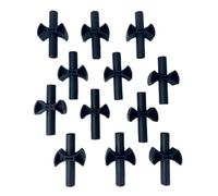 HUAJINGKEJI Distanziatori per trampolino a forma di croce, 12 pezzi, pali di recinzione per pali e aste