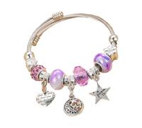 HUAJINGKEJI Elegante gioiello in acciaio inox con perline alla moda accessorio da polso per uso quotidiano gioielli ipoallergenicamente perline, Misura unica, come descritto