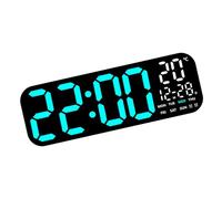 HUAJINGKEJI Grande orologio da parete digitale a LED con controllo remoto data settimana temperatura display oscuramento automatico per vivere