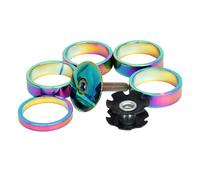 HUAJINGKEJI Lega di alluminio Biciclette Cuffie Distanziale Forcella Anteriore Anelli Distanziale Sostituzione Della Bici Da Strada Rondelle Stelo Enduring Road Bike Stem Ron