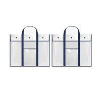 HUAJINGKEJI Sacchetti alla moda, 2 pezzi, pratici sacchetti per poster per artisti e insegnanti, grandi custodie per opere d'arte, Blu, Single: 80*65cm, borsa a tracolla