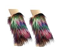 HUAJINGKEJI Scaldamuscoli da donna in finta pelliccia, polsini lunghi, coppia di copriscarpe per carnevale, Colore, XXS-3XL