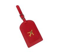 HUAJINGKEJI Secure Travel Document Planner Gold Stenciled Aircraft Pattern Permanente PU Pelle Traveldocument Proteggere con Tasca Note Accessori da Viaggio Porta Passaporto Scratch, Rosso, One Size