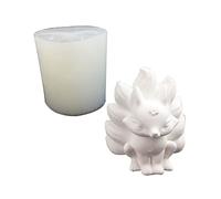 HUAJINGKEJI Stampo in silicone a forma di volpe a nove code per candele profumate, decorazione da tavolo, strumenti per intonaco
