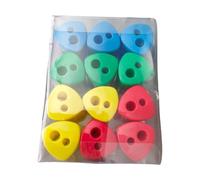 HUAJINGKEJI Temperamatite a doppio foro, 12 pezzi, portatile, manuale, per matite in legno da 8 mm a 11 mm, matita per schizzi, morbida