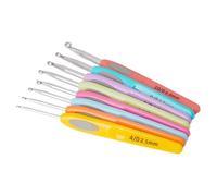 HUAJINGKEJI Uncinetto ergonomico con manico lungo, 8 pezzi, 2,5-6 mm, uncinetto ergonomico
