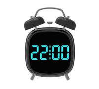 HUAJINGKEJI Vintage Digital Alarm Clock Twin Bell forte sveglia orologi da scrivania con luce di regolazione dimmerabile