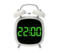 HUAJINGKEJI Vintage Digital Alarm Clock Twin Bell forte sveglia orologi da scrivania con luce di regolazione dimmerabile