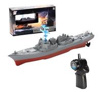 HUAJUN 2.4 GHz telecomando nave da guerra, piccola nave da guerra telecomando giocattolo d'acqua, modello cacciatorpediniere, grande regalo per bambini