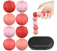 HUAJUN 8 Pezzi Palle Magnetiche Anti-Stress,Giocattolo Anti-Stress in Silicone,Palline Multi Sensoriali Testurizzate,Palline Magnetiche in Silicone per Adulti e Bambini,Gestione dello Stress