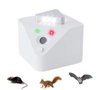 HUAJUN Ultrasuoni per Topi Repellente,Dissuasore Copertura Ultrasonica a 360° con 3 LED per il Controllo di Mouse, Protezione Silenziosa ad alta Frequenza Ideale per Garage, Hotel, Magazzino