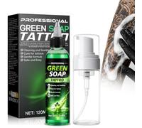 HuakChai Green Soap Tattoo Soluzione Detergente con Flacone Schiumogeno 4OZ