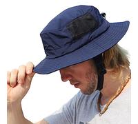 Huakunda Cappello da Sole da Uomo UPF50+ Cappello da Spiaggia a Tesa Larga ad Asciugatura Rapida all'aperto Cinturino Regolabile Secchio Cappelli da Pesca per Surf in Barca, Dark Blue