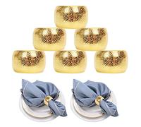 HuaLiSiJi Anelli Portatovaglioli Oro Portatovaglioli Eleganti 6 Pezzi, per Natale, Matrimonio, Festa di Festa, Hotel, Ristorante, Decorazione della Tavola (Dorato 6 Pezzi)