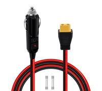 HuaLiSiJi Cavo Accendisigari XT60 12V 24V 14AWG 20A Accendisigari Maschio a XT60 Femmina con Luci Dell'indicatore LED Utilizzato per Pannelli Solari Inverter Automobilistici (Maschio, 1m)