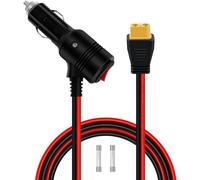HuaLiSiJi Cavo Accendisigari XT60 12V 24V 14AWG XT60 Femmina a Accendisigari Maschio con Interruttore e Indicatore LED per Pannelli Solari Inverter Automobilistici (Maschio, 5 m)